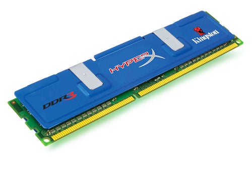 Kingston HyperX DDR3 memory module on white background.
