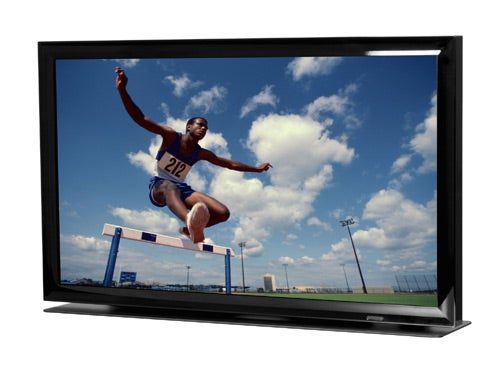Planar PD470 47-inch LCD TV displaying an athlete mid-jump.