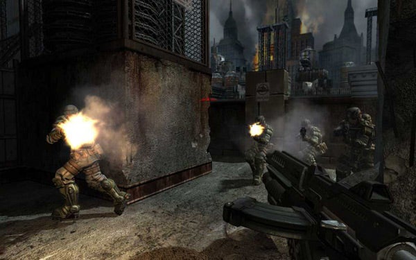Screenshot of gameplay from the TimeShift video game.