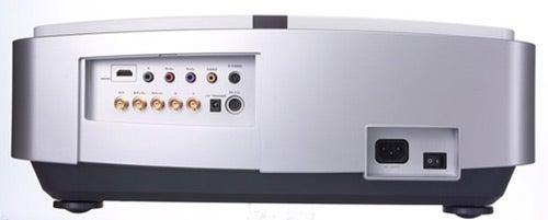BenQ W9000 1080p DLP Projector rear connectivity ports viewBenQ W9000 DLP Projector rear input-output panel view.