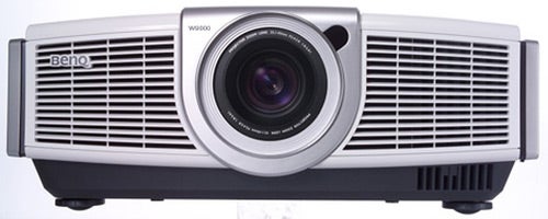 BenQ W9000 1080p DLP projector front view on white background
