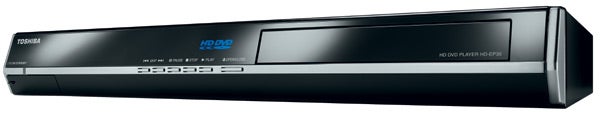 Toshiba HD-EP35 HD DVD player front view.Toshiba HD-EP35 HD DVD player side view.