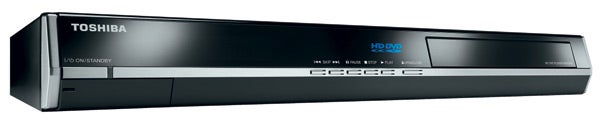 Toshiba HD-EP35 HD DVD player with HDMI interface.Toshiba HD-EP35 HD DVD player front view.