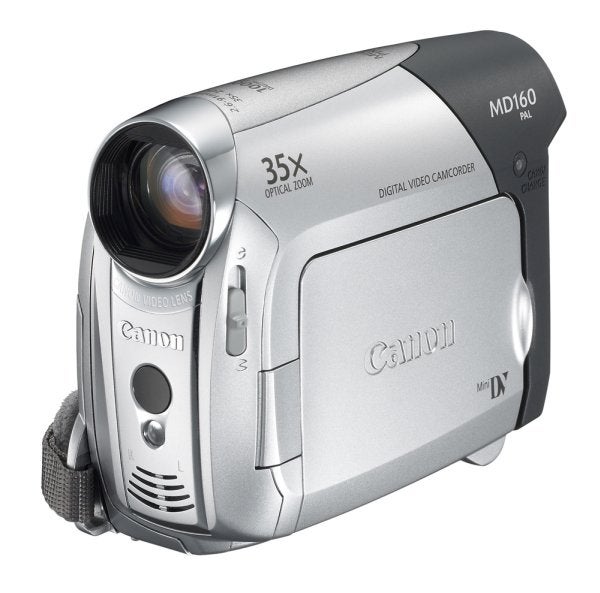 Canon MD160 digital video camcorder with 35x optical zoom.