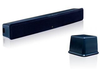 Boston Acoustics TVee Model Two soundbar and wireless subwoofer.