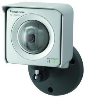 Panasonic BB-HCM531 IP Camera mounted on wall bracket.