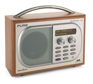 Pure DAB Tempus-1 S digital radio with wooden housing