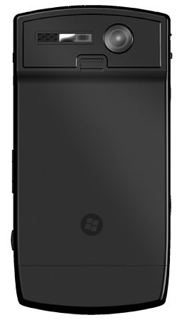 I-mate Ultimate 8150 smartphone back view.