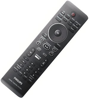 Philips DVD system remote control on white background.Philips DVD system remote control on a white background.