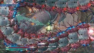 Screenshot of Omega Five gameplay showing intense action.