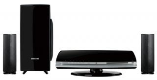 Samsung HT-X200 DVD system with two speakers and subwoofer.
