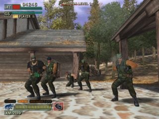 Screenshot of Ghost Squad video game during a mission.