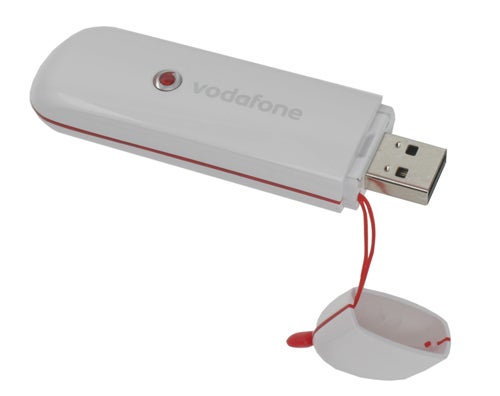 Vodafone USB Modem Stick with cap detached.