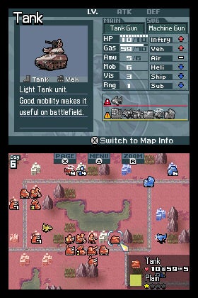 Screenshot of Advance Wars: Dark Conflict game statistics and map view.Screenshot of Advance Wars: Dark Conflict game interface.