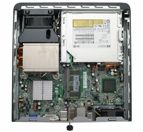 Interior view of HP Compaq dc7800p Ultra Slim Desktop.