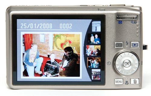 Nikon Coolpix S700 camera displaying a photo on the screen.