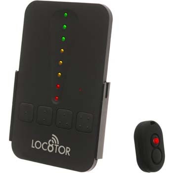 Loc8tor Lite handheld finder and mini homing tag.