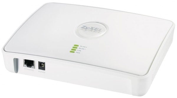 ZyXEL NXC-8160 wireless LAN controller on white background.