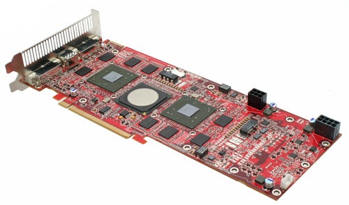 AMD ATI Radeon HD 3870 X2 graphics card on white background