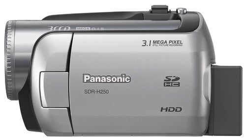 Panasonic SDR-H250 camcorder with 3.1-megapixel label.