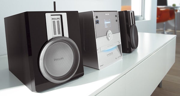 Philips WAC3500D Wireless Audio Centre on white surface.