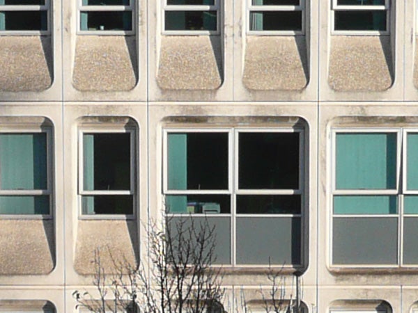 High-resolution image of building facade taken with Panasonic Lumix TZ3.