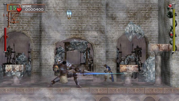 Screenshot of Castlevania: The Dracula X Chronicles gameplay.