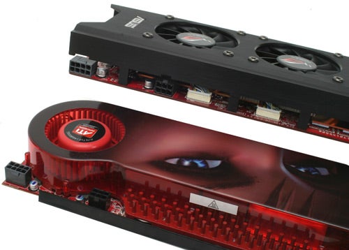 ASUS EAH3870X2 graphics cards with dual fans.