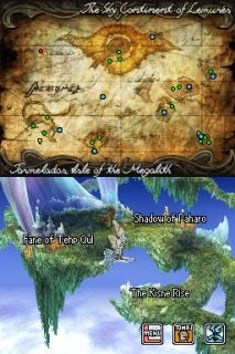 Final Fantasy XII Revenant Wings game map and interface.