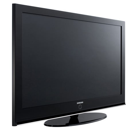 Samsung PS50Q97HDX 50-inch Plasma TV on black background.