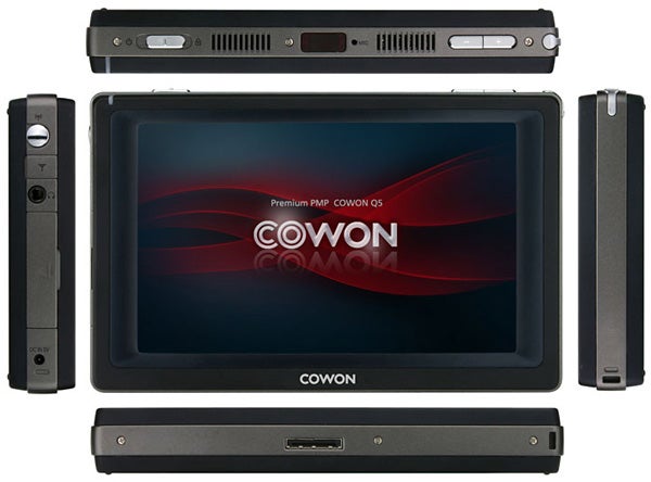 Cowon Q5W Portable Multimedia Player with accessories.