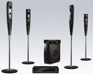 LG HT762TZ Home Cinema System with four tall speakers and subwoofer.