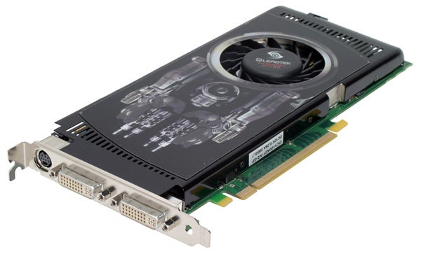 NVIDIA GeForce 9600 GT graphics card with dual DVI ports