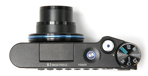 Samsung NV8 digital camera with lens extended.