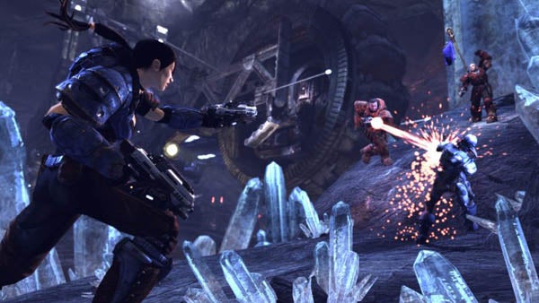 Screenshot of Unreal Tournament 3 gameplay on PS3.
