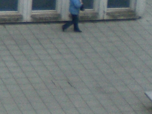image of a person walking captured with Casio Exilim EX-Z77.
