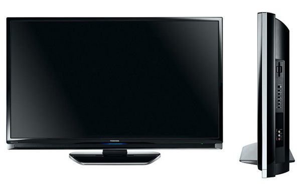 Toshiba 46XF355D 46-inch LCD TV front and side view.