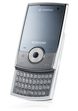 Samsung SGH-i640V slider phone with keypad exposed.