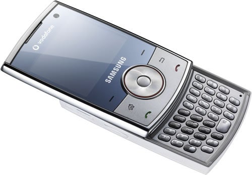 Samsung SGH-i640V slider phone with keyboard exposed.