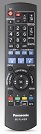 Panasonic DMP-BD30 Blu-ray player remote control.