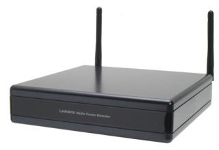 Linksys DMA 2100 Media Center Extender with two antennas.