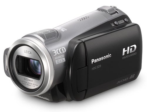 Panasonic HDC-SD9 Full HD camcorder on white background.