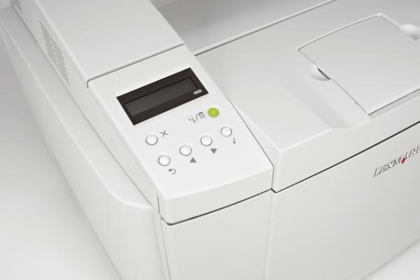 Close-up of Lexmark C500n printer control panel.