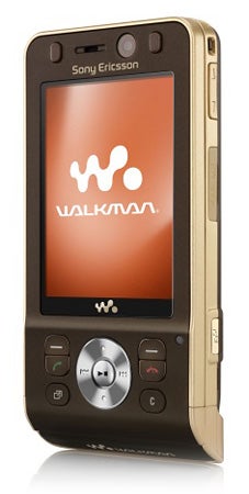 Sony Ericsson W910i mobile phone with Walkman logo.Sony Ericsson W910i Walkman phone on white background.