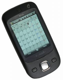 T-Mobile MDA Touch Plus smartphone displaying calendar application.