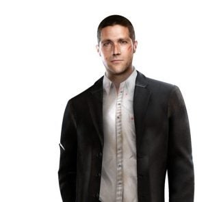 Character from Lost: The Video Game standing against a white background.