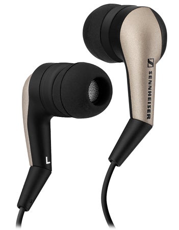 Sennheiser CX 95 earphones with black and silver design