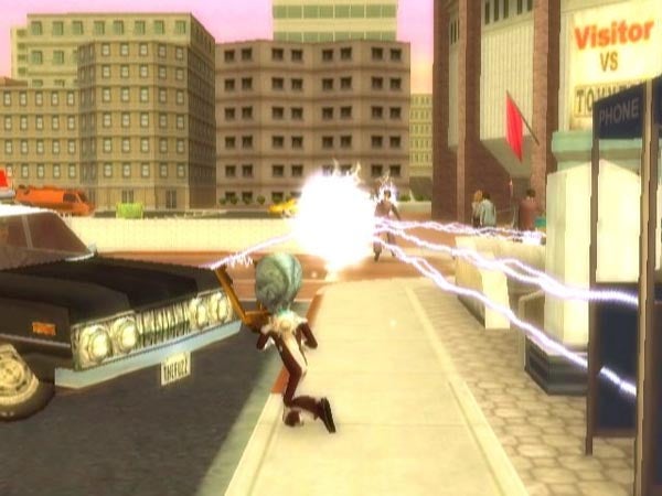 Screenshot of gameplay from Destroy All Humans: Big Willy Unleashed.