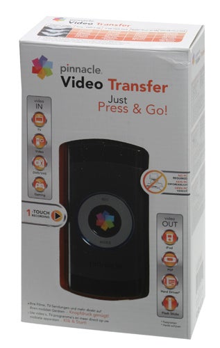 Pinnacle Video Transfer device in packaging.Pinnacle Video Transfer device packaging.