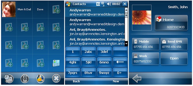Screenshot of Spb Mobile Shell 2.0 interface on a smartphone.Screenshot of Spb Mobile Shell 2.0 user interface on a smartphone.